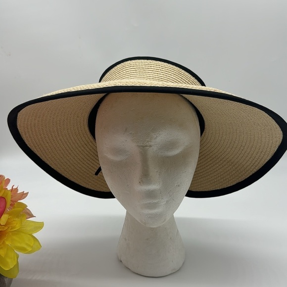 Broner Tan Black Open Top Sun Hat with Bow HT5619 - Picture 2 of 12